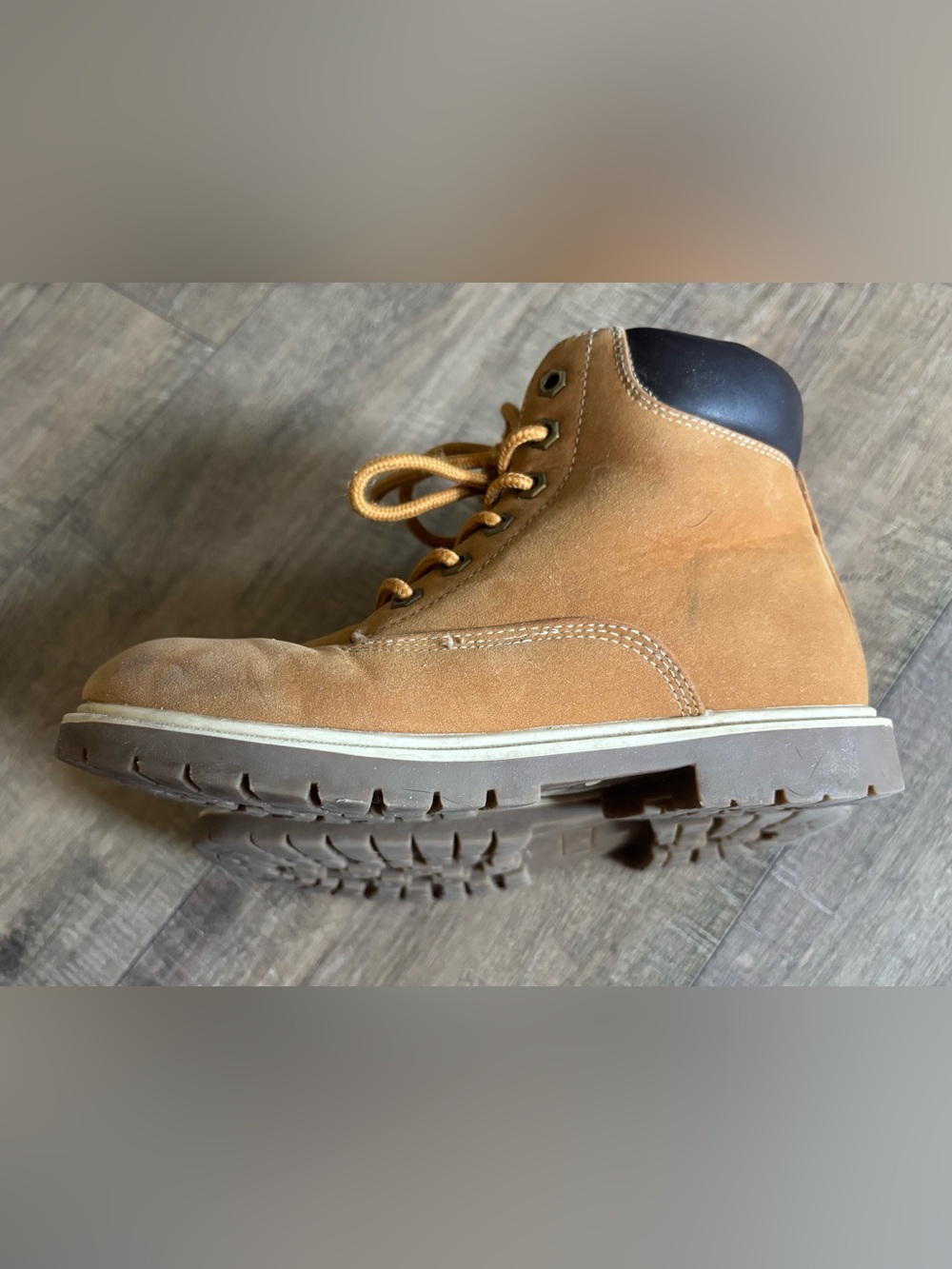 Thereabouts Luke flat heel little boys size 2 hiking construction lace up boots - Picture 12 of 13